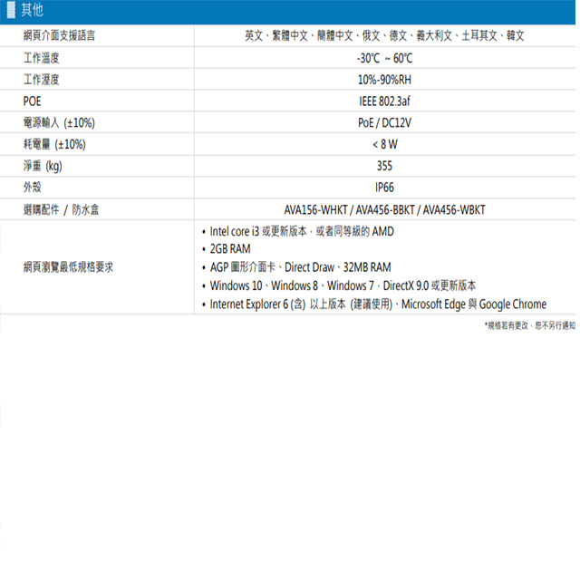 昌運監視器 AVTECH 陞泰 DGM5103GCAT 500萬 紅外線槍型網路攝影機 (新款DGM5104SCT出貨), , large