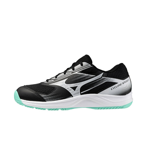 Mizuno Cyclone Speed 5 男 排球鞋 穩定 包覆 回彈 美津濃 黑 綠 [V1GA258012], , large