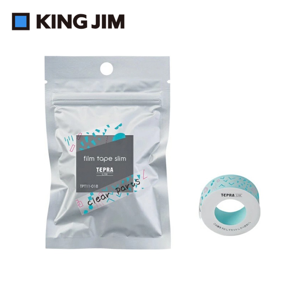 *需預訂【KING JIM】TEPRA LITE 熱感式標籤薄膜自黏膠帶 11mm(透明款)透明水滴(TPT11-020), , large