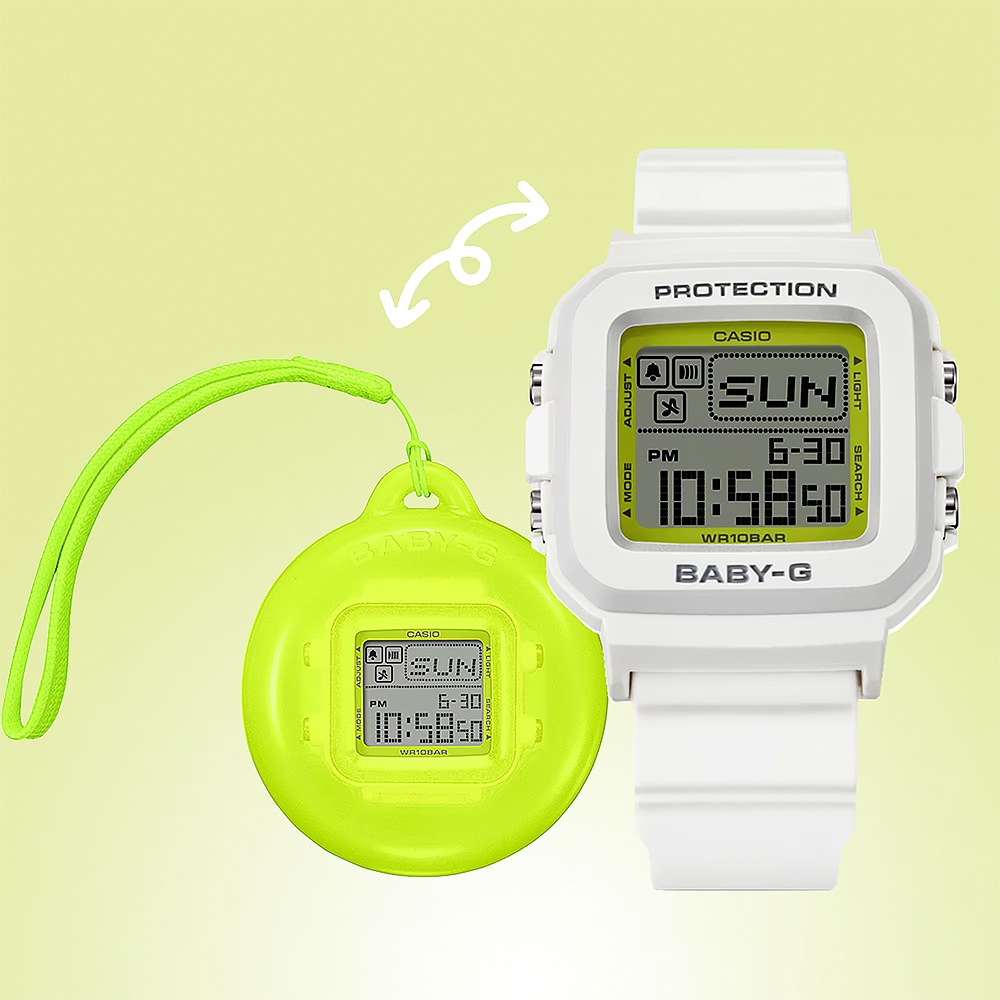 CASIO 卡西歐 BABY-G 30週年 手錶和錶殼吊飾套組 女錶 BGD-10K-7, , large