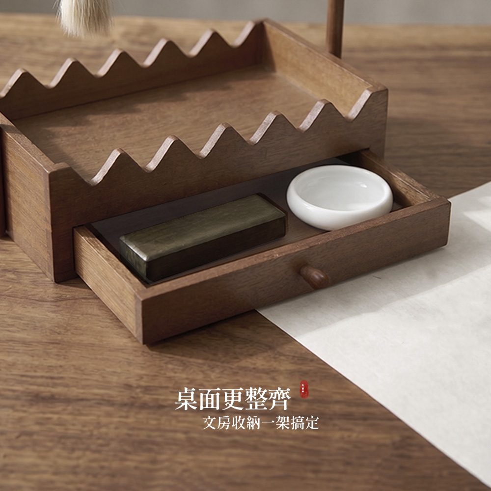 【上手家居】松木毛筆架(筆架/書法/文房四寶/書法用品/畫筆架), , large