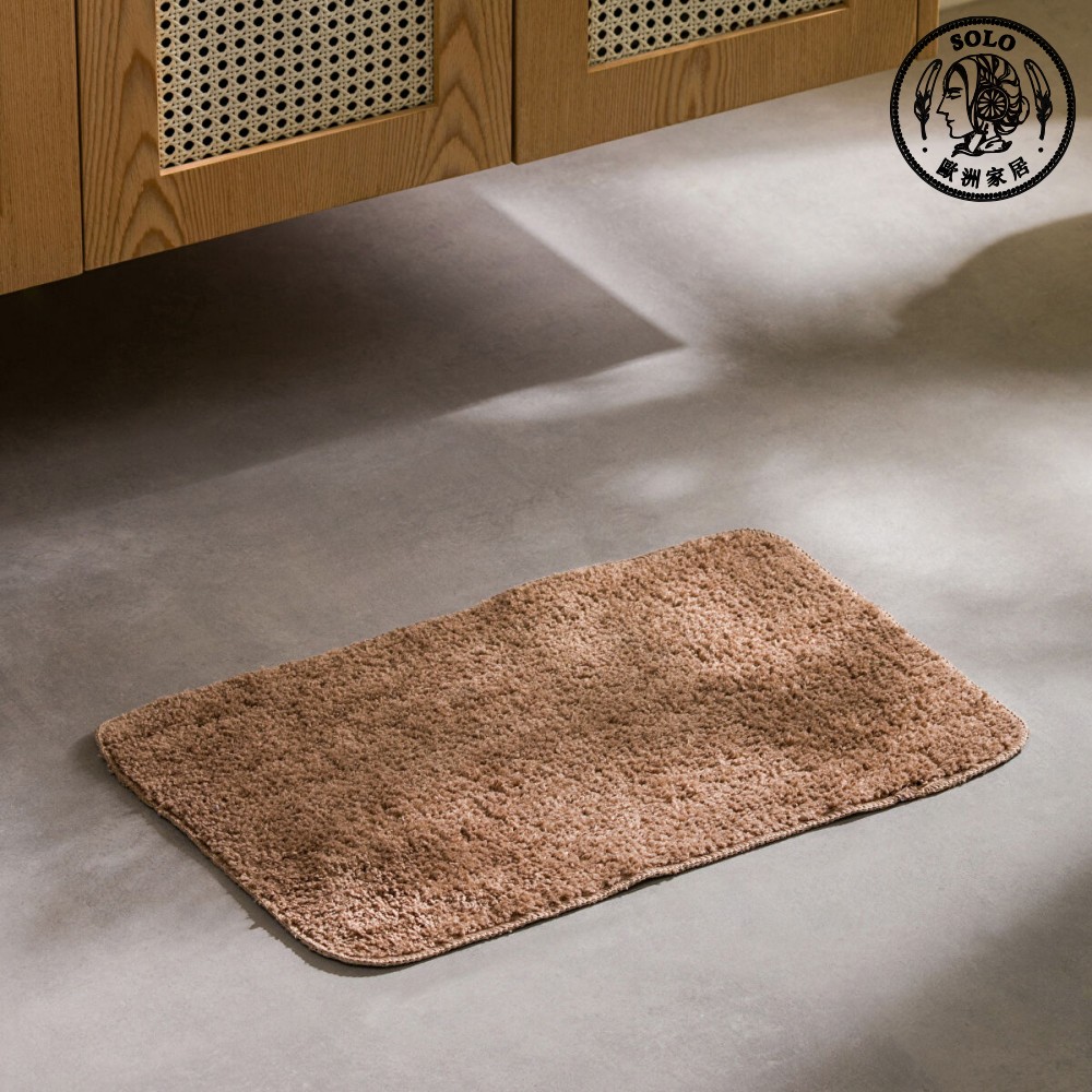 【SOLO歐洲家居】LCW Home 40x60cm 焦糖棕極簡防滑吸水浴室地墊 迅速吸乾濕腳, , large