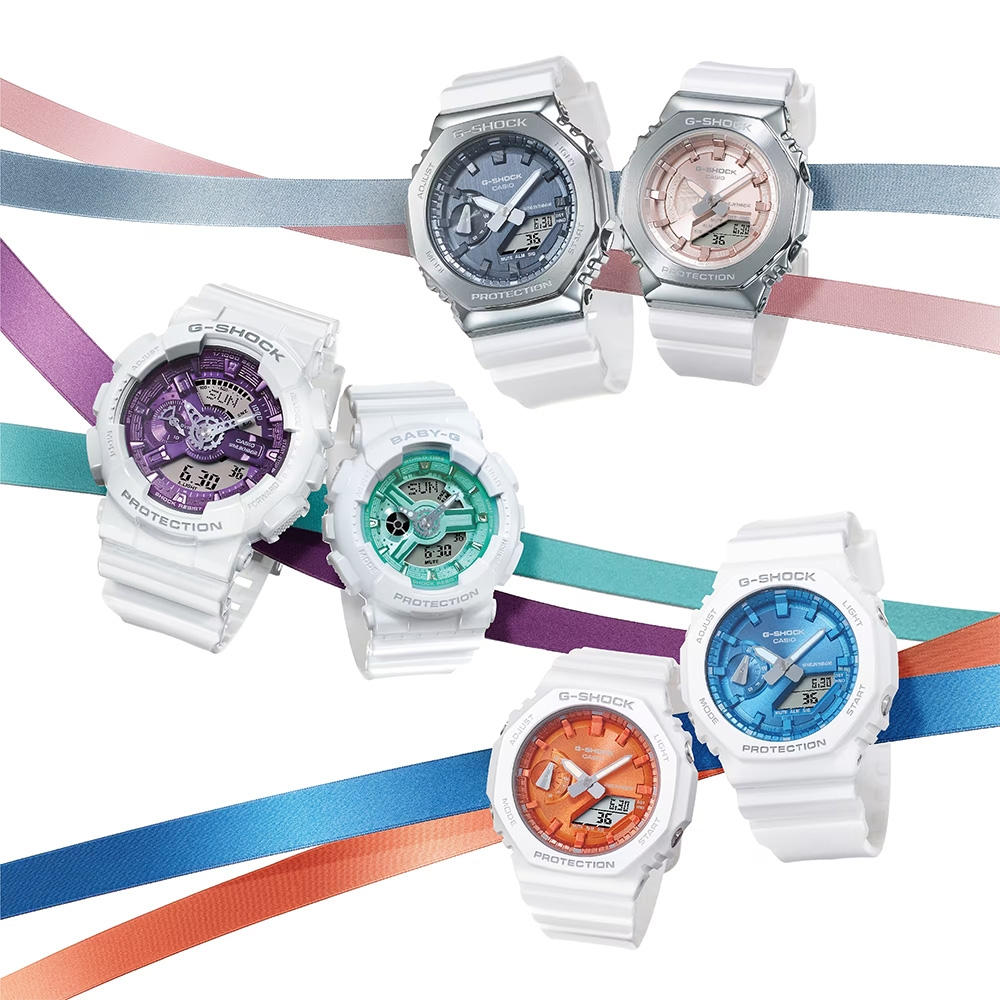 CASIO 卡西歐 Baby-G 金屬色雙顯手錶 BA-110XWS-7A, , large