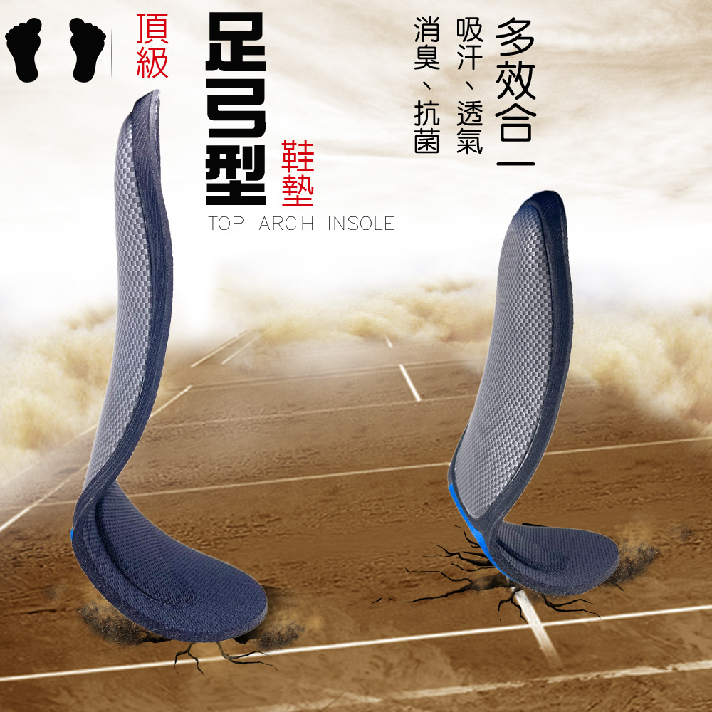 GS MALL 台灣製造 足弓型鞋墊 透氣鞋墊 足弓鞋墊 除臭鞋墊 除臭鞋墊 抗菌鞋墊 除臭 POLIYOU 透氣鞋墊, , large