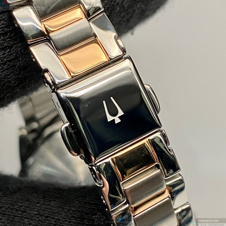 [星晴錶業]BULOVA手錶,28mm,BU00002白色錶面玫瑰金錶殼金銀相間精鋼錶帶款, , large