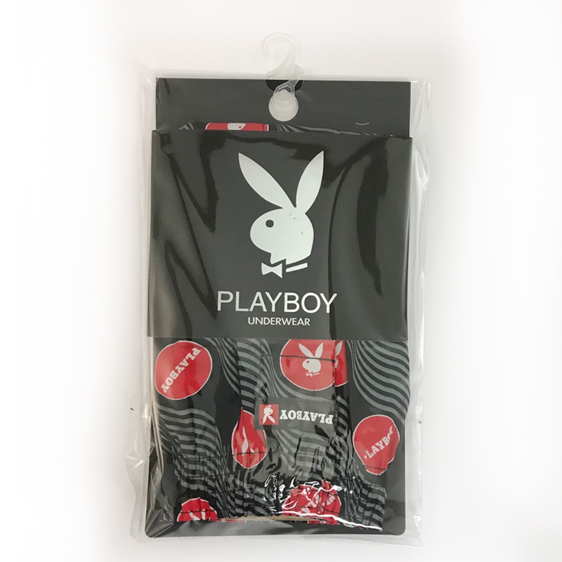 Play Boy 印花平織平口褲, , large