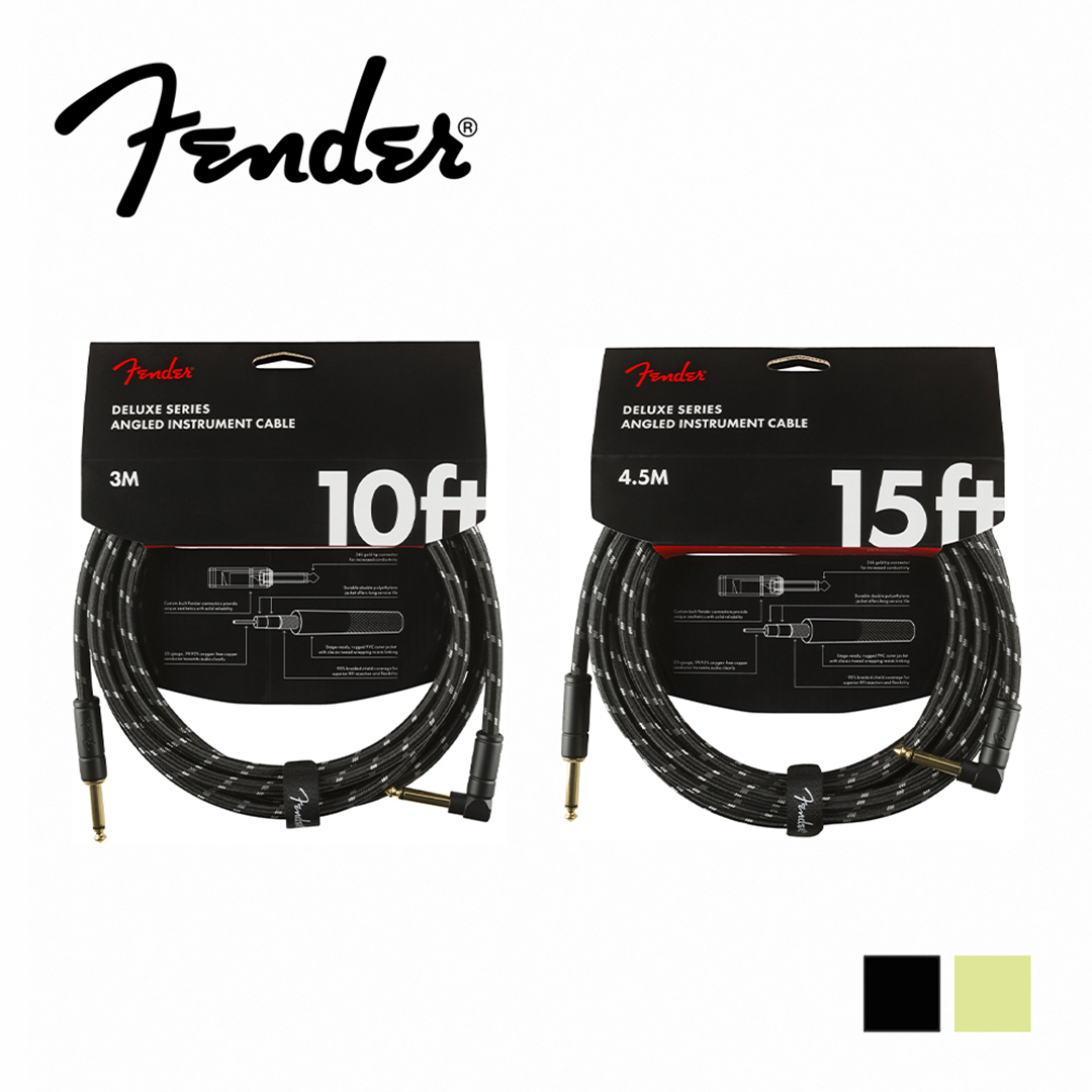 Fender Deluxe SL Tweed IL 樂器導線 3M 黑編織款【敦煌樂器】, , large