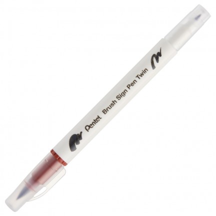 【 Pentel 飛龍 】雙頭柔繪筆 10支/盒 SESW30C   -  多款可選, , large
