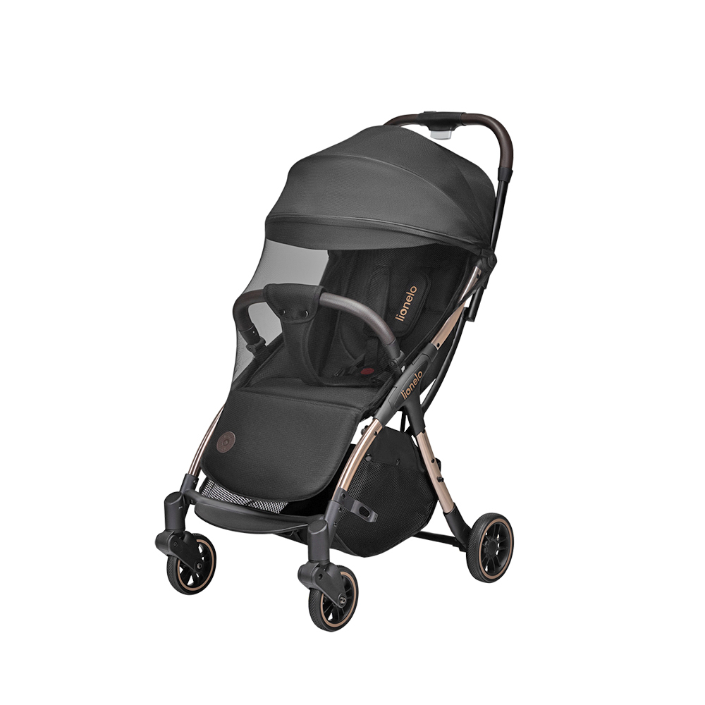 【Lionelo】瞬收型全配嬰幼兒手推車 Julie One 伯爵黑 (可登機 可平躺 單向推車), , large