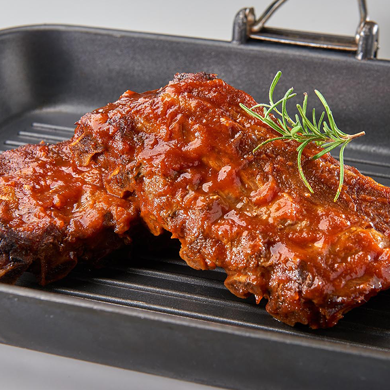 Signature Whiskey BBQ Glazed Pork Ribs, , large