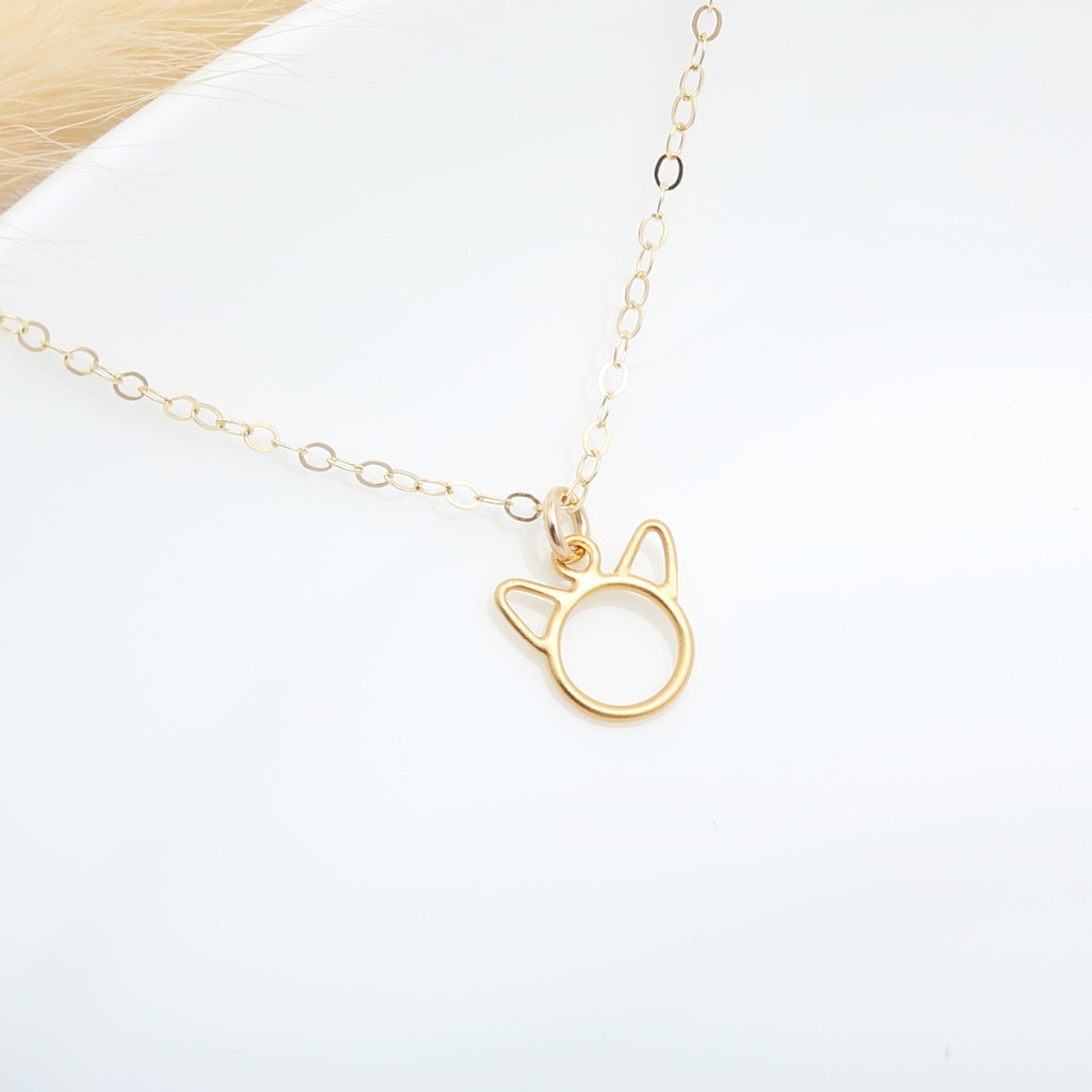 【Angel & Me】Happy Cat Kitten Meow s925 sterling silver 24k gold plated gift, , large