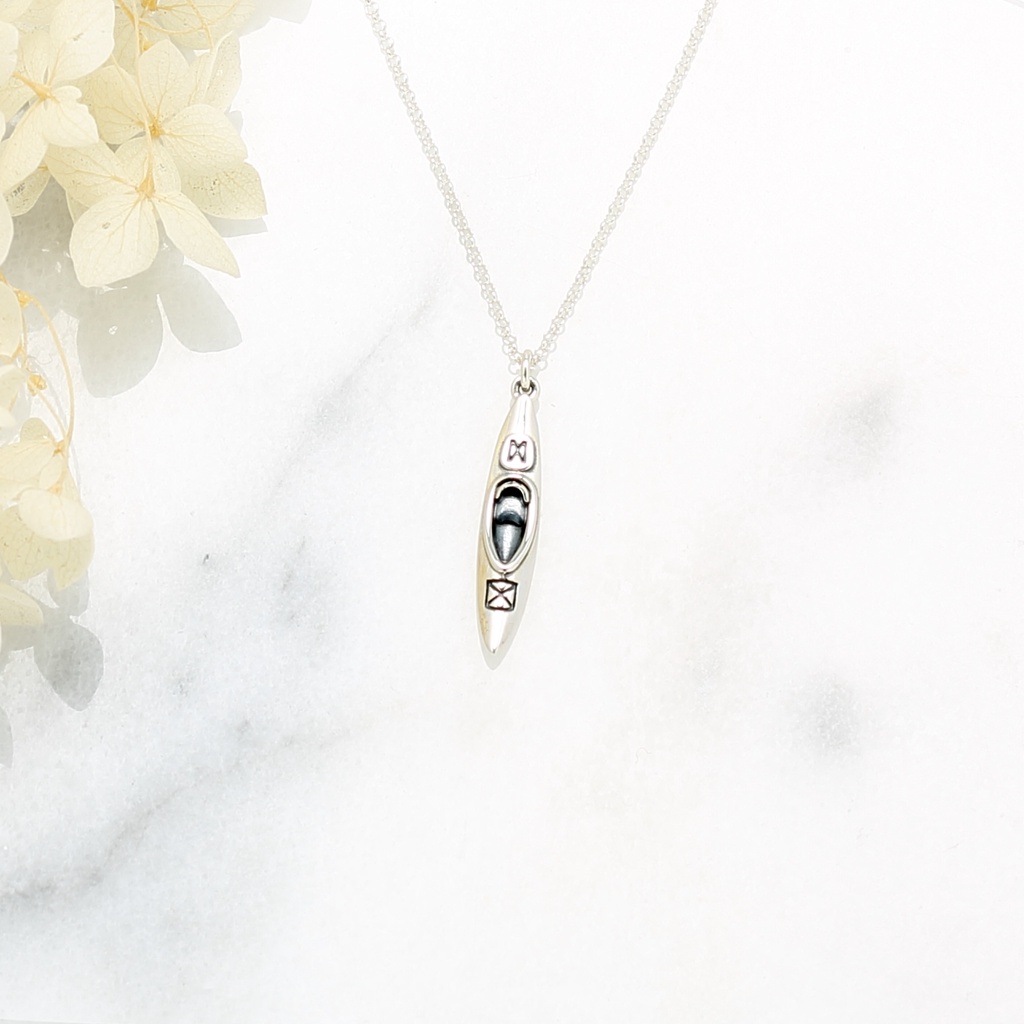 【Angel & Me】Love kayak s925 sterling silver necklace outdoor birthday gift, , large