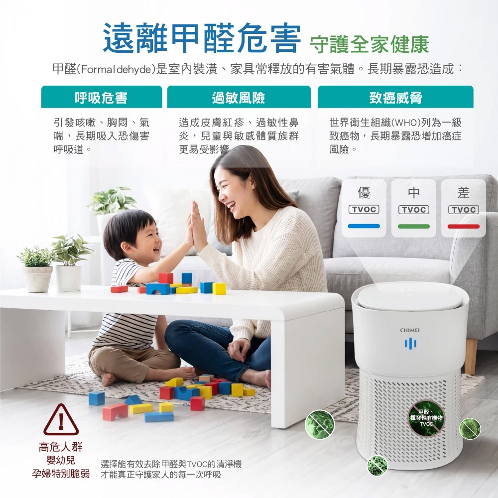 CHIMEI 奇美 360度全淨化智能空氣清淨機 AP-07UIWH, , large