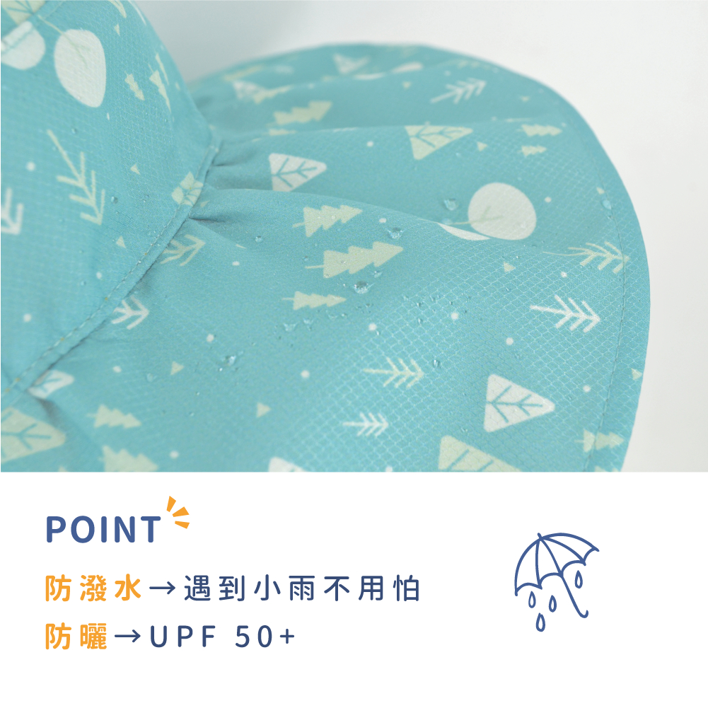 兒童印花空頂遮陽帽│防潑水/抗UV/高透氣/雙面可戴/有帽繩/兒童空心帽/素面兒童中空帽, , large