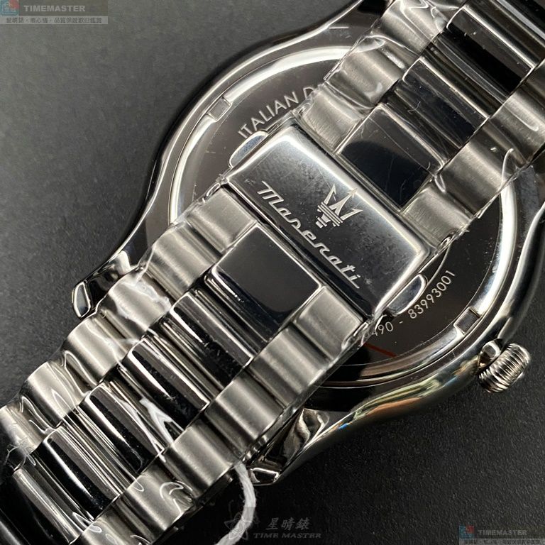 [星晴錶業]MASERATI手錶,46mm,R8853146002寶藍色錶面銀錶殼銀色精鋼錶帶款, , large