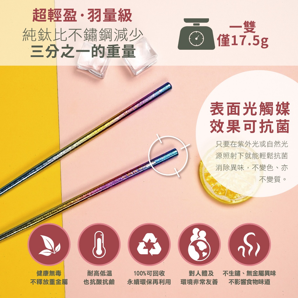【純鈦冰晶八方筷 冰耀黑】鈦筷 環保筷 筷子 餐具 鈦餐具 環保餐具 露營, , large