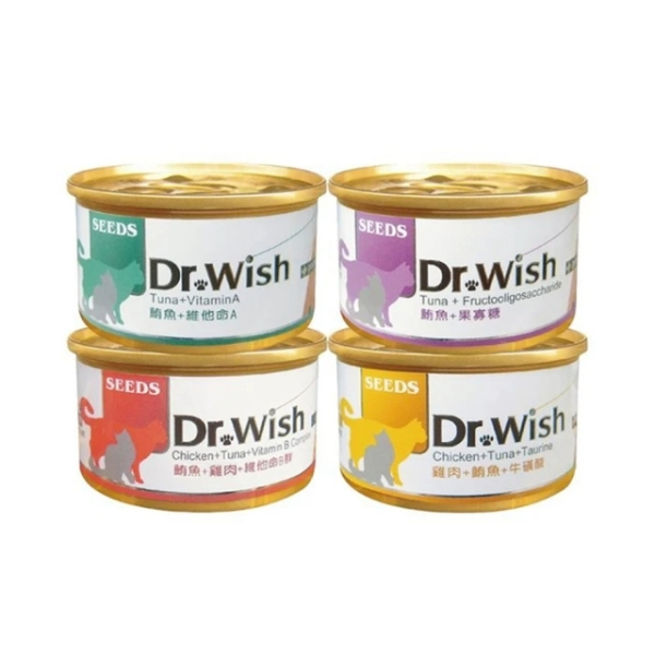 [承佳] 24入組 SEEDS 聖萊西 Dr. Wish 愛貓營養食 愛貓調整配方營養食 貓罐頭 貓罐 泥罐, , large