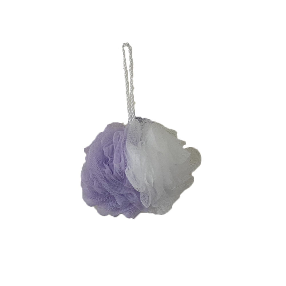 【超值箱購12入組 粉/紫/綠/白 顏色隨機出貨】柔彩沐浴球 沐浴球 洗澡巾 沐浴 台灣製造 細柔材質 起泡容易 刷背巾 吊掛易乾, , large