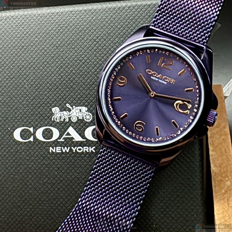 [星晴錶業]COACH手錶,36mm,CH00179紫色錶面紫色錶殼紫色米蘭錶帶款, , large