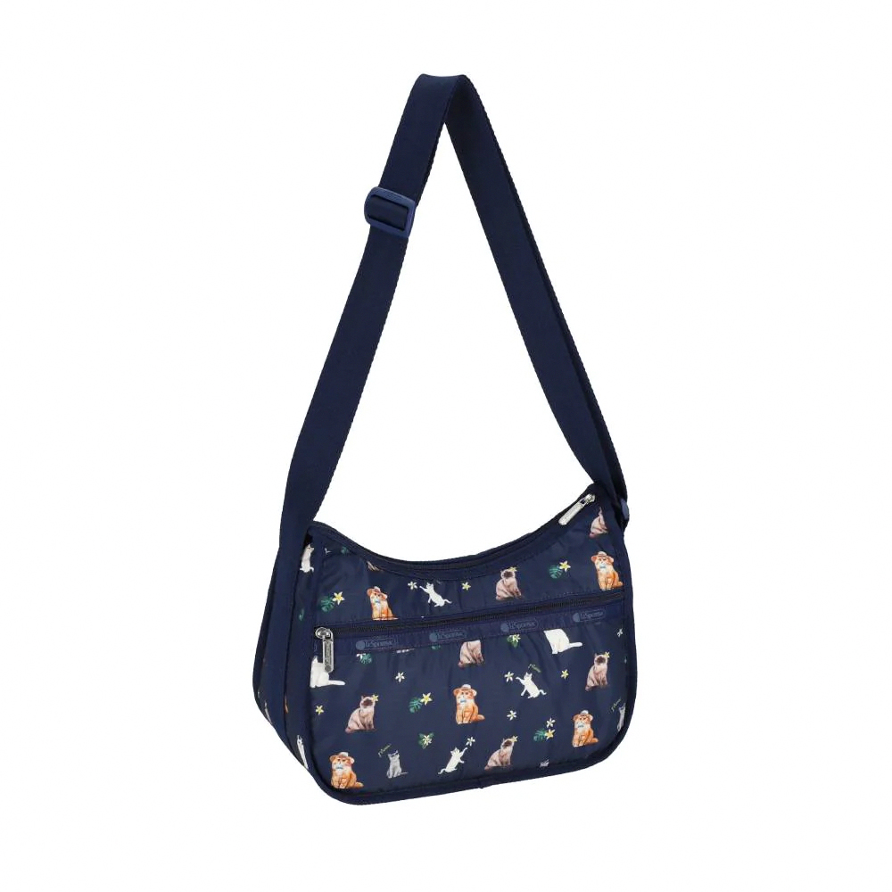 Lesportsac Classic Hobo 經典斜背包 側背包 旅用通勤包 送禮 禮物 推薦 女包(熱帶度假貓咪), , large