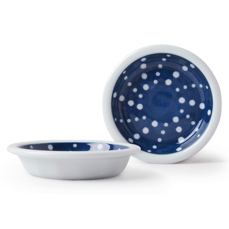 [豐名日本餐具] 3.0"輕量盤 藍底白水玉 有田燒 / C03PL0-277-EB, , large