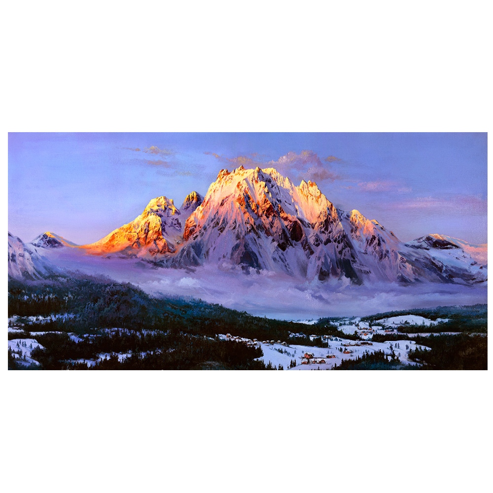 【御畫房】紫氣東來 國家一級畫師手繪油畫60&times;120cm(VF-138), , large
