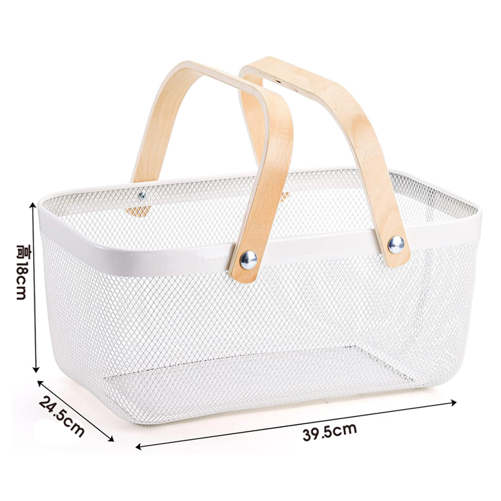 Japanese style simple wooden hand basket storage basket storage basket, , large