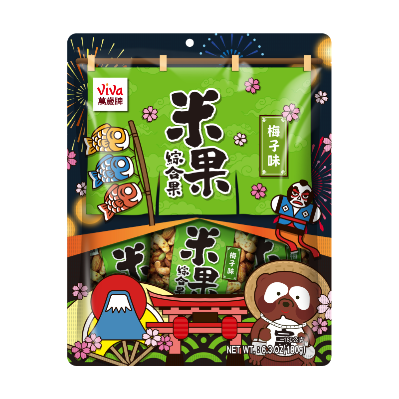 萬歲牌米果綜合果梅味_200g, , large