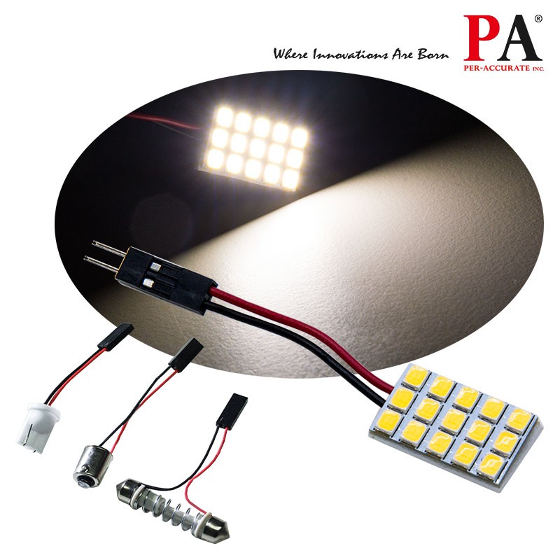 【PA LED】雙尖 T10 BA9S 超白光 暖白光 2835 15晶 SMD LED 燈板 室內燈 閱讀燈 行李箱燈, , large