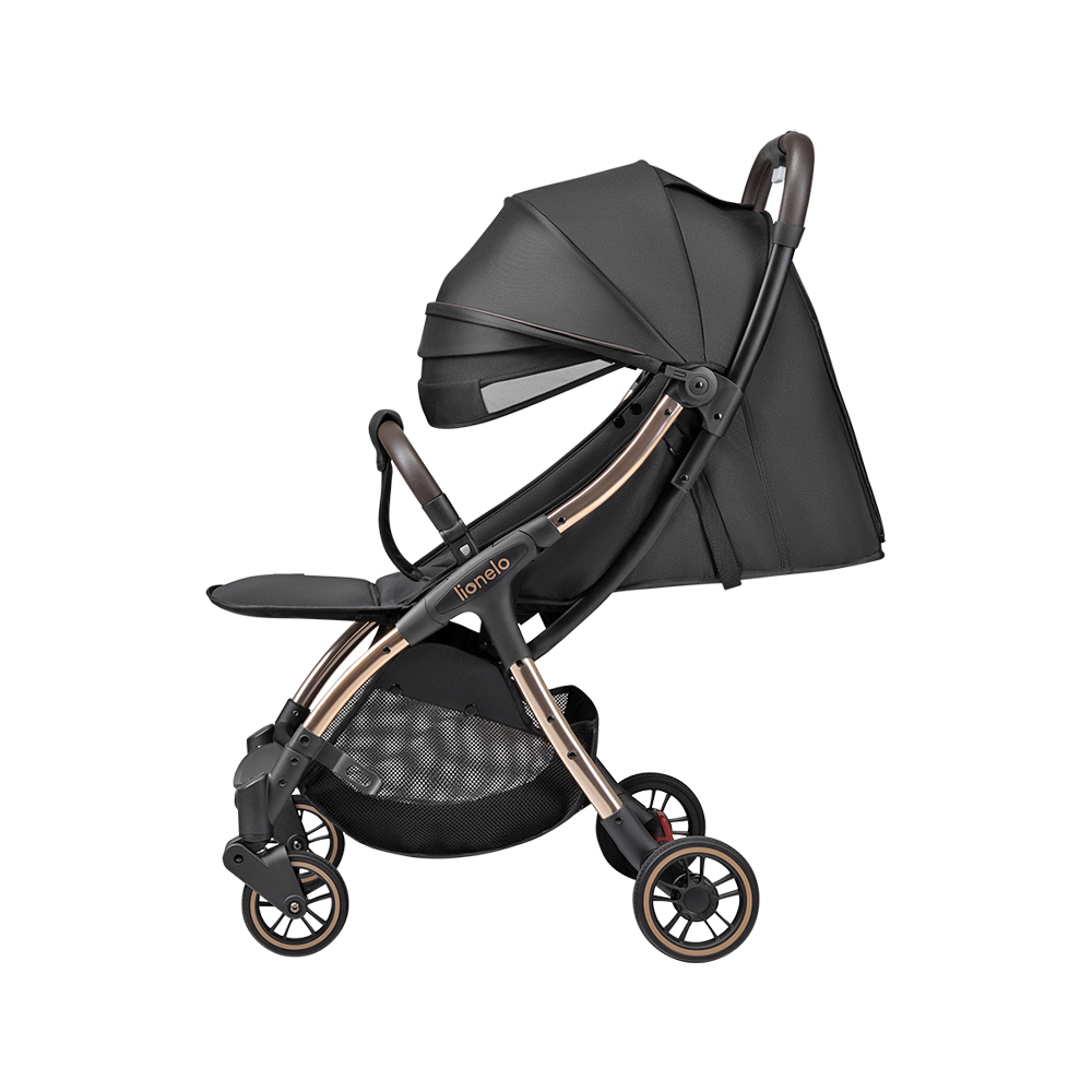 【Lionelo】瞬收型全配嬰幼兒手推車 Julie One 伯爵黑 (可登機 可平躺 單向推車), , large