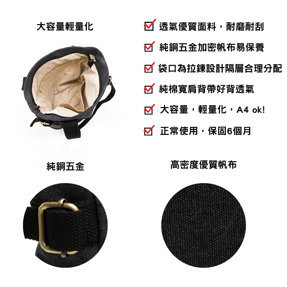 SPRING-日式簡約帆布袋 復古帆布肩背包 帆布側背包 A4可放手提肩背豎款帆布包-多色(0-55091), , large
