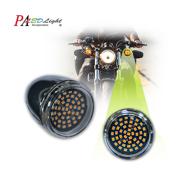 哈雷專用 LED方向燈燈泡 P21W 1156 黃光 48晶 SMD LED 哈雷子彈型燈具專用【PA LED】, , large