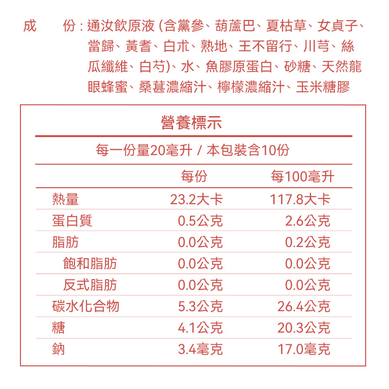 [仙桃牌]通汝飲體驗組(10包/盒)X4 (養顏美容/調整體質/產後保養), , large