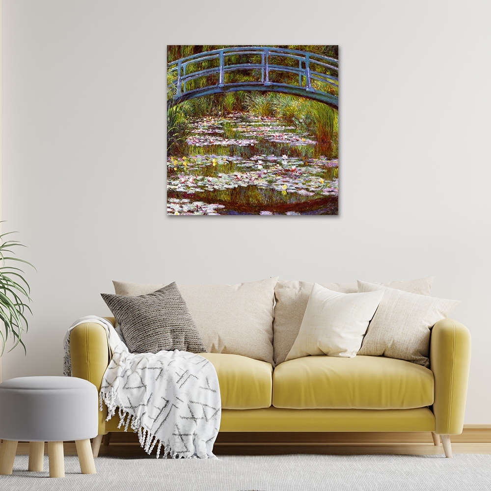 【御畫房】睡蓮 國家一級畫師手繪油畫80&times;80cm(VF-175), , large