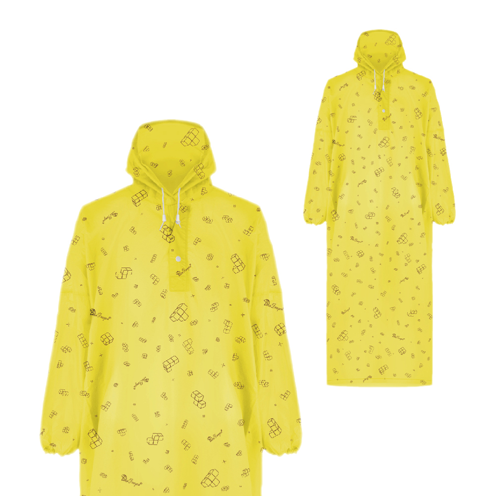 [Twin Dragon] Reflective Safety Raincoat Ultra-Lightweight Raincoat (EV4968) Bright Yellow, , large