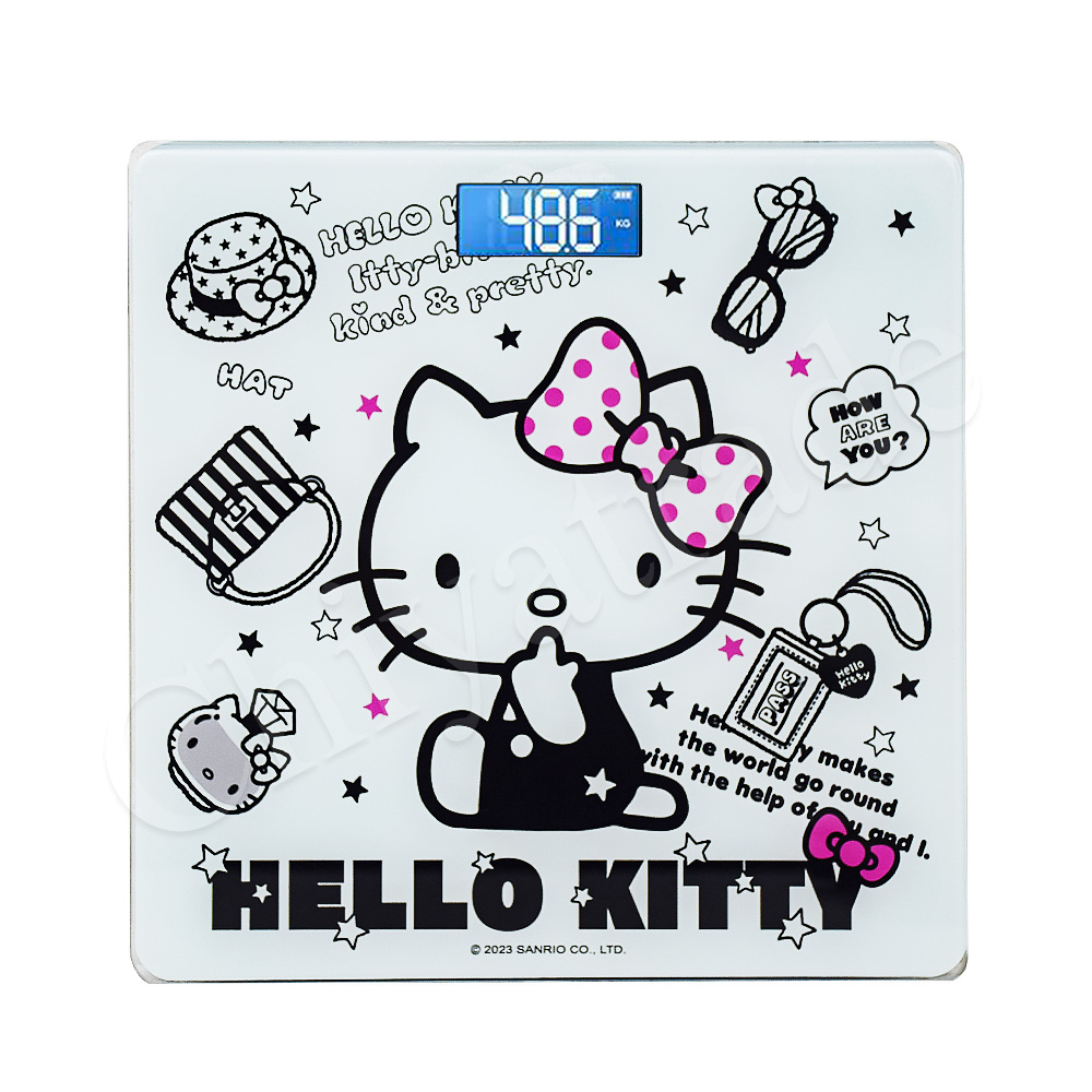 【百科良品】三麗鷗 Kitty凱蒂貓 Kuromi酷洛米 數位電子體重計 體重機 電子秤(正版授權), , large