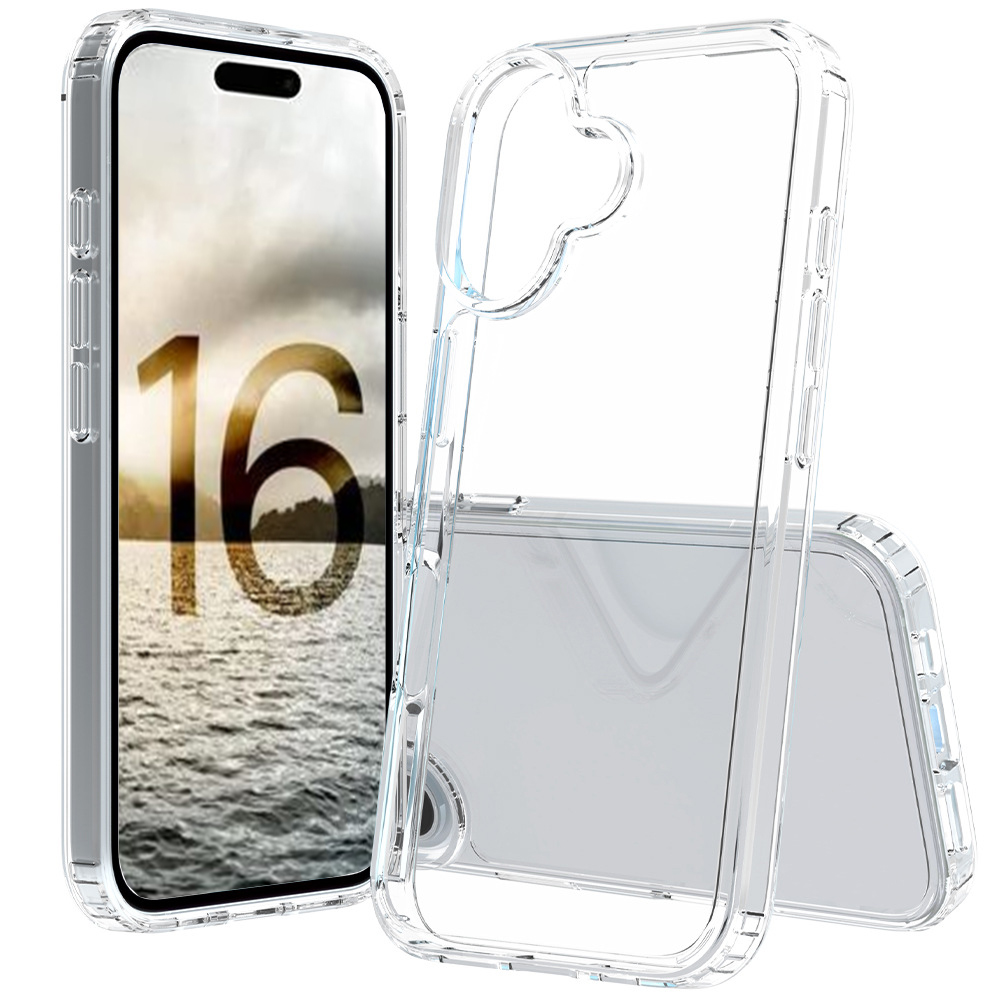 iPhone 16 / i16 Series Case, High-Durability Shockproof, Military-Grade Protection, Compatible with Pro, Plus, Max. Not RhinoShield, Transparent Design for Apple Devices, , large