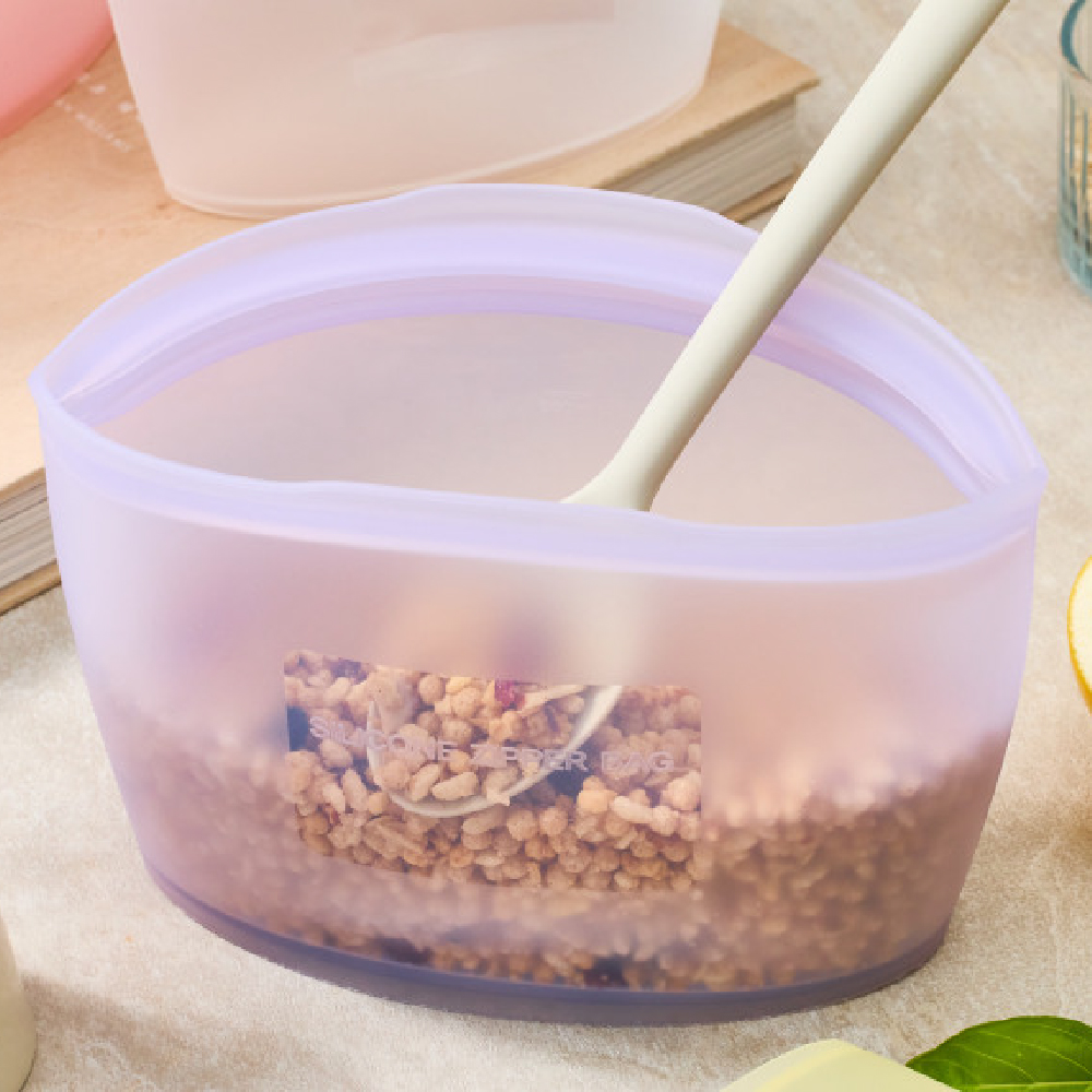 【韓國 SiliPot】鉑金矽膠料理儲存袋(M)-1入 (可微波 熱水 儲存食物 熱湯 生鮮食品 水果), , large