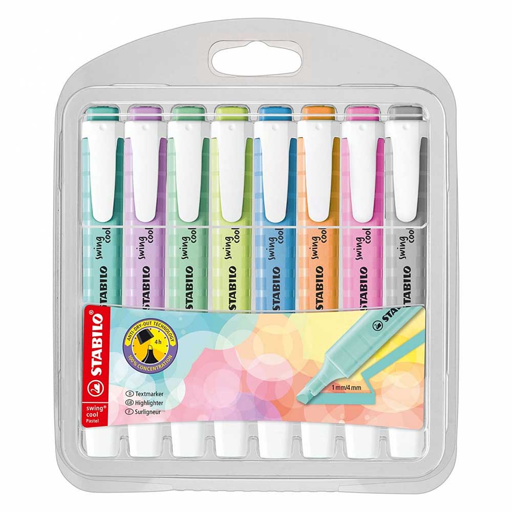 STABILO 德國 思筆樂 swing cool Pastel 樂酷馬卡龍色螢光筆 8色組/盒 ST275/8-08-2, , large