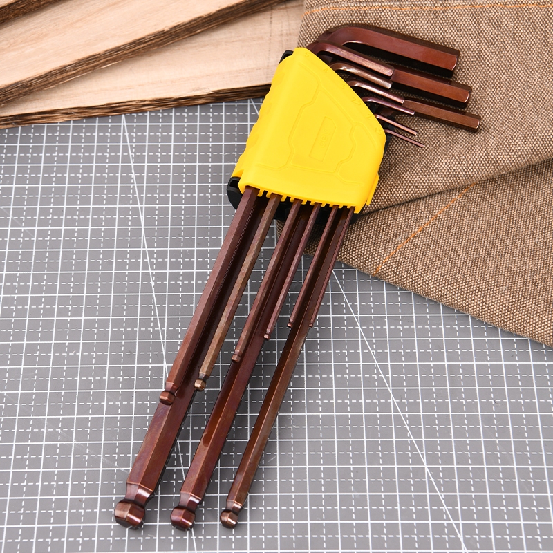 【deli tools】Extra Long Hex Key Set L-Type 9PCS Semi-Pro Series-H1.5~H10, , large