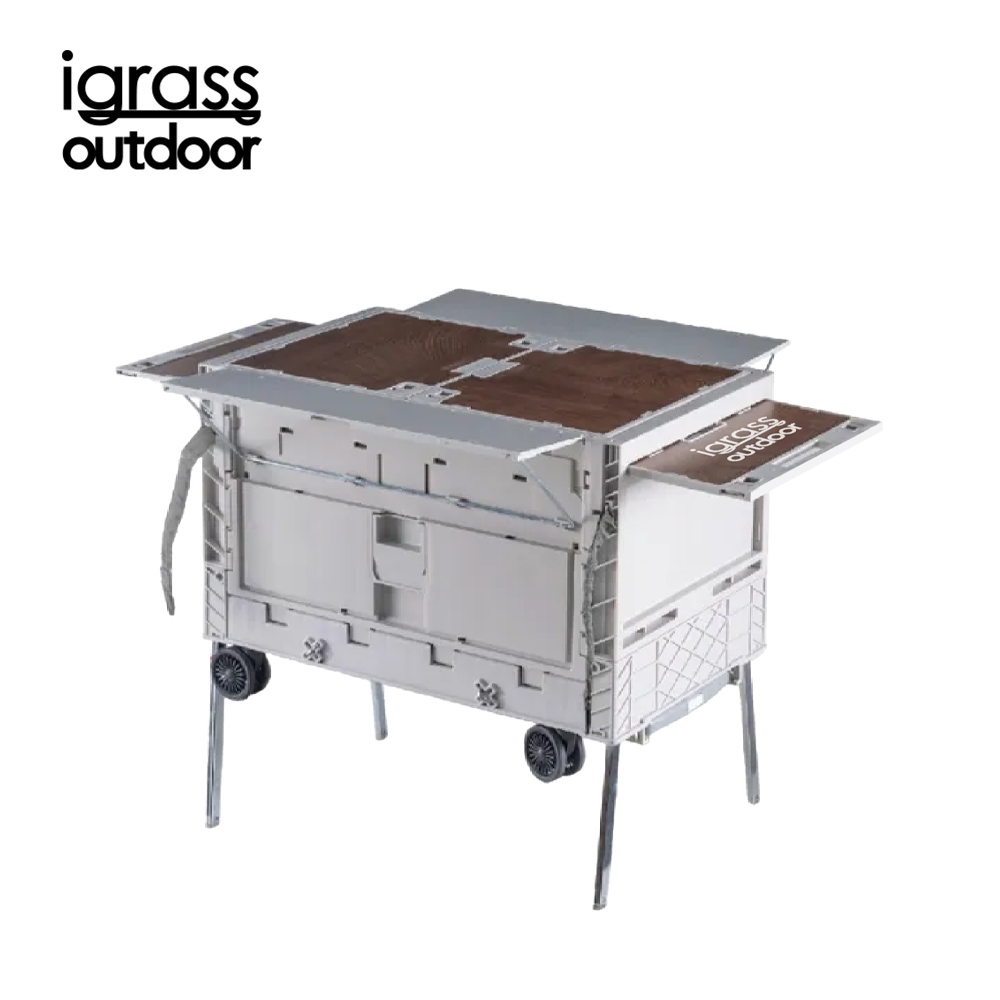igrass outdoor multifunctional camping cart, , large