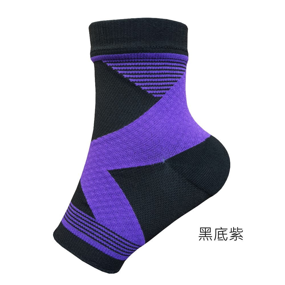 [GraphenePower] 石墨烯機能腳踝保護套/護踝套(一雙入) - 黑底紫, , large