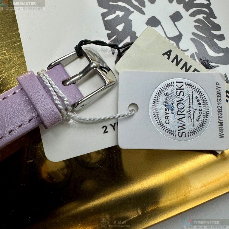 [星晴錶業]ANNE KLEIN手錶,34mm,AN00408銀白色錶面銀錶殼紫色真皮皮革錶帶款, , large