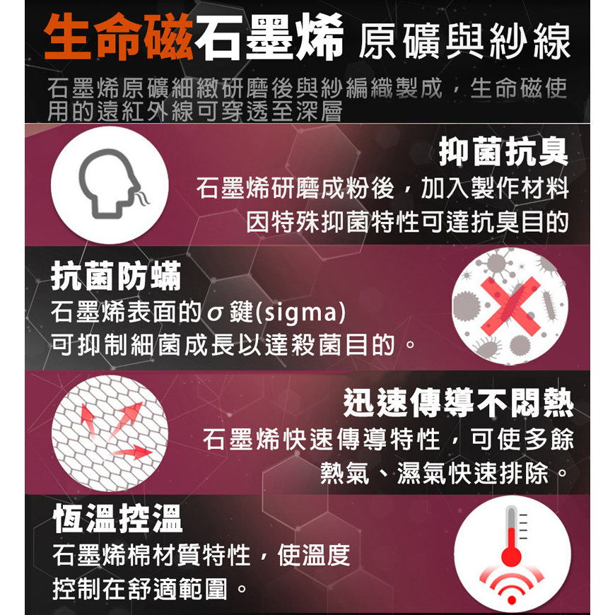 【生命磁】石墨烯遠紅外線護踝 踝關節保護 登山 跑步 重訓 運動 健走, , large