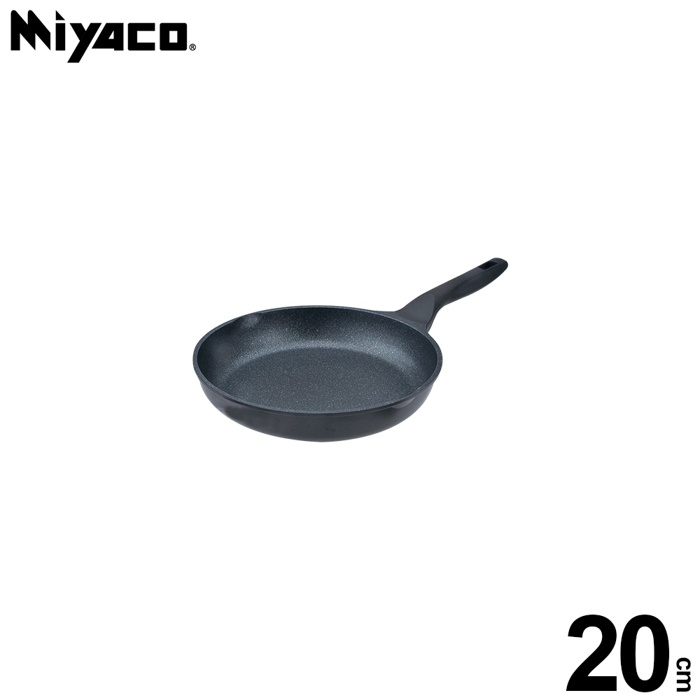 Miyaco 米雅可 礦岩鑄造不沾平底鍋煎鍋IH無蓋 20cm-Leidea樂德兒, , large