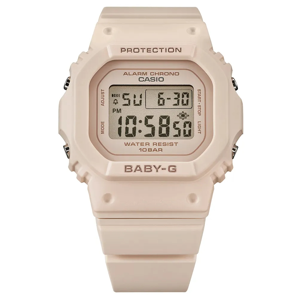 CASIO 卡西歐 BABY-G 纖薄輕巧 人氣經典電子錶-奶茶 BGD-565U-4, , large