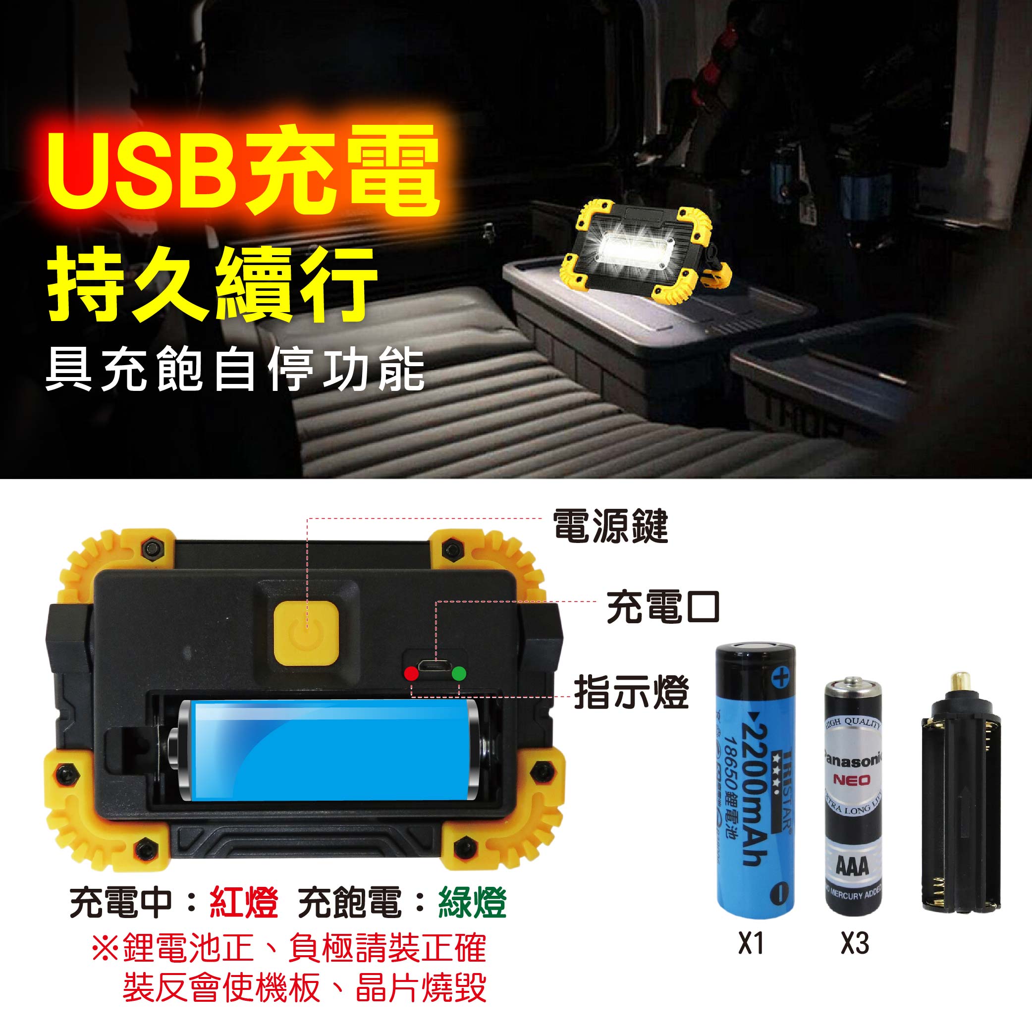 鉅玉經典｜手提式迷你探照燈25W HK-G815, , large