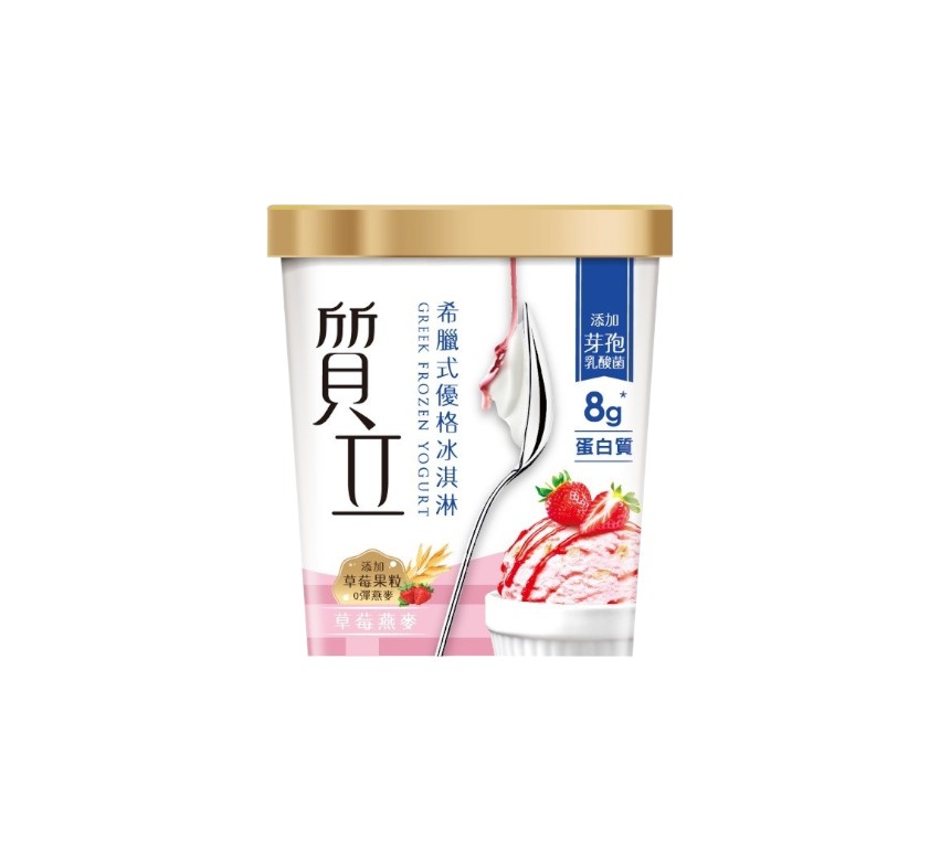 質立希臘式優格冰淇淋(草莓燕麥) , , large