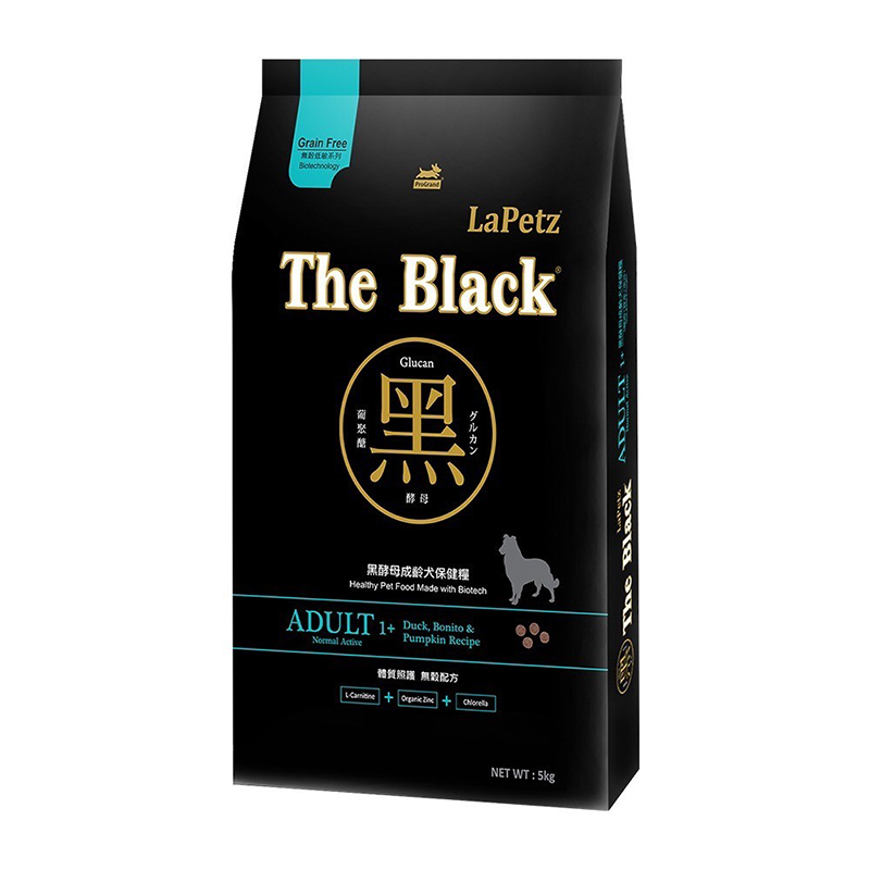 【LaPetz 樂倍】The Black黑酵母無穀犬糧5kg-成齡犬配方, , large