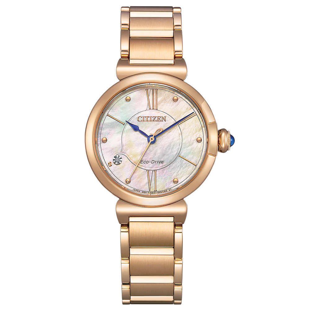 CITIZEN 星辰 L系列 May bells鈴蘭花女錶 EM1073-85Y, , large
